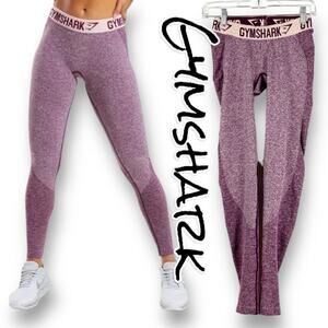 Gymshark Flex Leggings Dark Ruby Marl Blush Size Small
